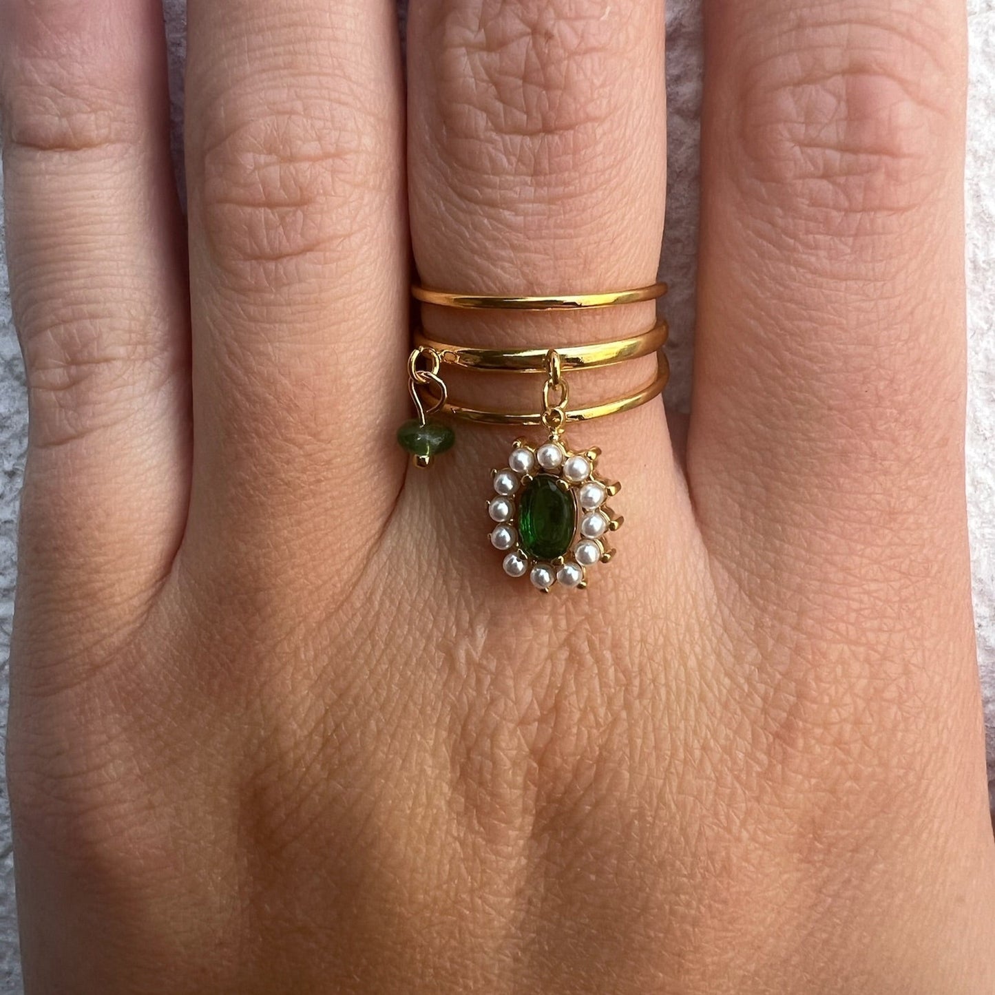 Bague Emeraude Breloque