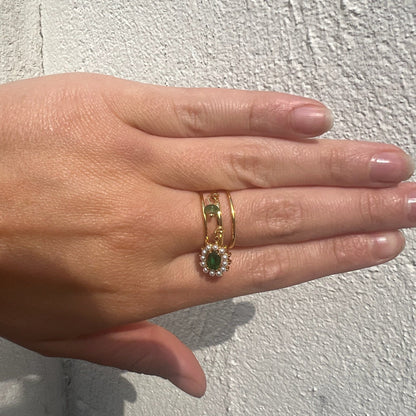 Bague Emeraude Breloque